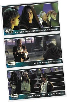 Star Wars Épisode 1 Widevision - 3 Carte " Trivia " Ensemble H1-H3 Poinçon - Photo 1/3