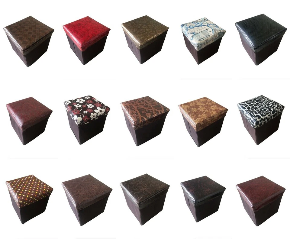 Luxus Faltbar Sitzhocker Sitzbank Aufbewahrungsbox Sitzwürfel Truhe OttomanMöbel - Bild 1 von 1