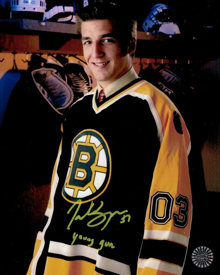 Foto firmada por Patrice Bergeron Boston Providence Bruins Young Guns Draft 8x10 certificado de autenticidad Foto 1 de 1