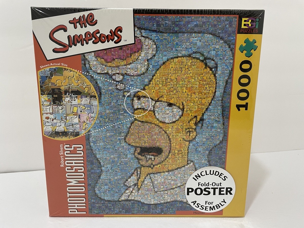 NEW SEALED The Simpsons Photomosaics 1000 Pc Homer Jigsaw