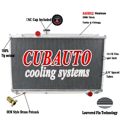 3 Rows Aluminium Radiator For 1988-1992 Toyota Cressida MX83 MARK II L6 3.0L MT - Image 1 of 4