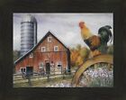 GOOD MORNING VERMONT by Ed Wargo 16x20 FRAMED ART PICTURE Chicken Rooster Farm