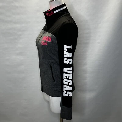 Chaqueta deportiva reflectante Victoria's Secret Vegas Love rosa 1/4 cremallera XS Foto 1 de 4