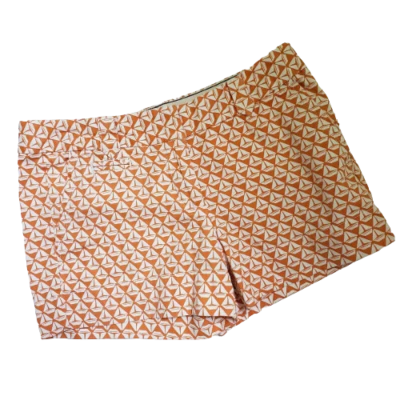 Lands End Canvas Shorts Size 0 Sail Boats All Over Orange Low Rise - Image 1 of 4