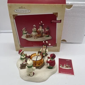 Waiting For Santa Hallmark Christmas Keepsake Ornament Set With Base - Picture 1 of 7