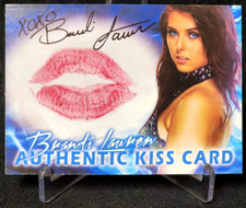 Brandi Lauren Signed Authentic Kiss Card Autograph - RARE WWE