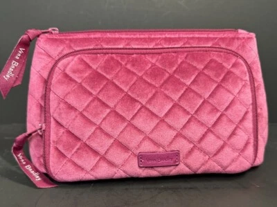 Vera Bradley "Majestic Magenta" Acolchado Terciopelo Compacto/Organizador de Maquillaje Nuevo sin Etiquetas Foto 1 de 4