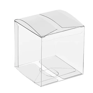 Lucky Monet Clear Gift Boxes 3" x 3" x 3" - 25 Pack, Clear PVC Plastic Boxes ... - Picture 1 of 6