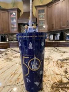 Vaso Walt Disney World 50 Aniversario Mickey Minnie Castle 2022 Nuevo con etiquetas - Imagen 1 de 12