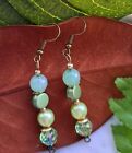 NEW GORGEOUS GREEN Glass Handmade Earrings Perfect MOTHER'S Day or Grad GIFT!