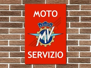 MV Agusta Servizio Metall Wandschild Garage Schild Wandtafel Mann Höhle Bar Schild - Bild 1 von 4