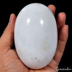 3650 kt natürlicher weißer Calcit Ei Cabochon Kristall Reiki Heilung Mineral Edelstein - Bild 1 von 7