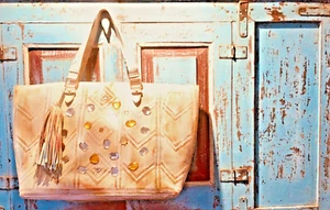 Upcycling wunderschöne ART Splash Paint große Schultertasche Einkaufstasche Beuteltasche verziert - Bild 1 von 11