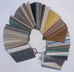 Vintage Formica 100 pcs Sample Color Tile Blocks Patterns Finish all different - Picture 1 of 2