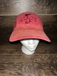 Iowa State Cyclones Hat Cap Fitted M/L Medium Large Red Yellow New Era 39Thirty - Picture 1 of 9