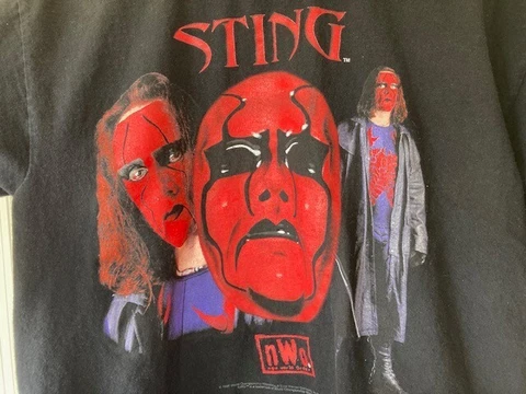 NWO STING WOLFPACK TEE SHIRT L WCW WRESTLING cotton pre shrunk badas s Cover