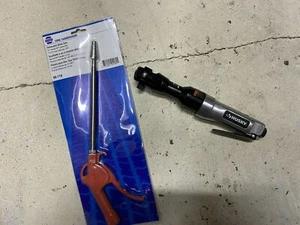 New Husky 3/8" Pneumatic Ratchet Model H4110 and Napa Tele Blow Gun - Picture 1 of 6