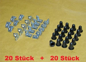 Juego de 20 boquillas + 20 abrazaderas revestimiento de puerta VW Escarabajo descapotable Karmann Ghia Bus T2 - Imagen 1 de 2