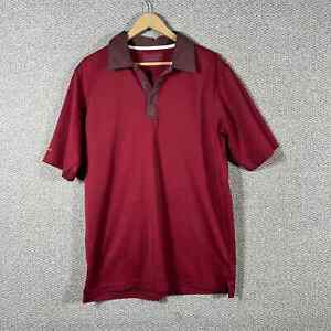Sunice Polo Shirt Mens Large Red Short Sleeves Collared Embroidered Athleisure 