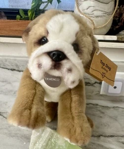 Demdaco Plüsch Top Hund Bulldogge Neu Mit Etikett - Bild 1 von 8