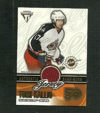 TOMI KALLIO 03 PACIFIC TITANIUM GAME WORN JERSEY PHILADELPHIA FLYERS 1137/1301