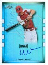 CONNOR WALSH "PG METAL ETCH AUTOGRAPH CARD" LEAF PERFECT GAME ALL AMERICAN 2018
