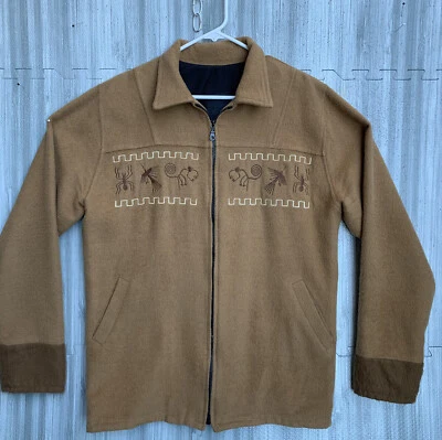 Arlesanias Del Sur Alpaca Womens Size Large Full Zip Lined Jacket  Aztec Tribal - Image 1 of 4