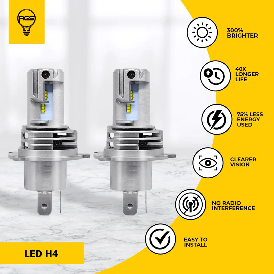 2x AGS Car LED H4 Headlight Globe for Suzuki APV Van 2015 2016 2017 2018 2019 - Image 1 of 4