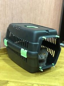 PET DOG PUPPY CAT CARRIER BASKET BAG CAGE PORTABLE TRAVEL KENNEL BOX VET W/DOOR