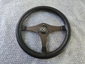 VINTAGE CHECKMAN RACING STEERING WHEEL PORSCHE 911 AE86 BMW KE70 KE10 911 C10. - Picture 1 of 18