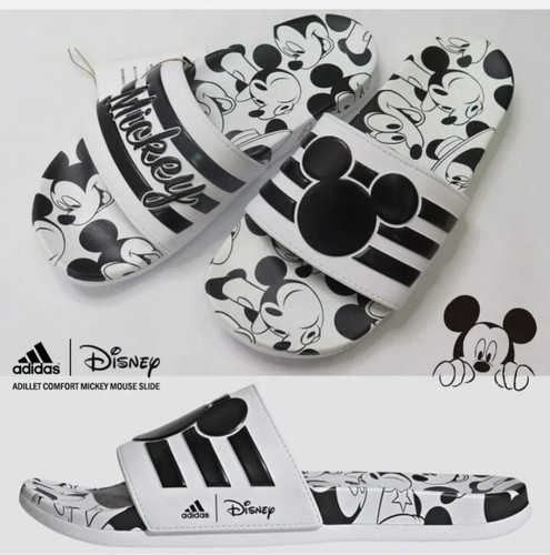 Sandali da uomo nuovi taglia 12 Adidas X Disney Topolino Adilette comodi slide