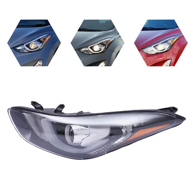 Headlight For 2014-16 Hyundai Elantra Halogen Headlamp w/LED DRL Driver Side LH - Imagem 1 de 4