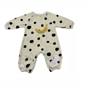 Abaonanna 3D Banana Baby Romper Yellow Black Dots Infant Girl - Picture 1 of 4