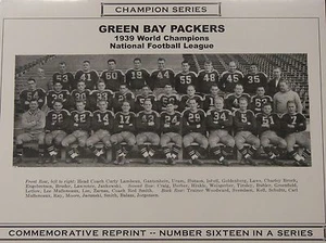 1939 Green Bay Packers NFL Champion Photo LAMBEAU BLOOD - Picture 1 of 1