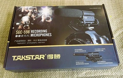 TAKSTAR SGC-598 Recording Microphones Nikon Canon DSLR Compatible NEW Open Box - Image 1 of 4