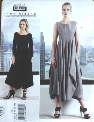 Vogue 1312 pattern Lynn Mizono uncut plus size 16-24 pullover dress - Image 1 of 2