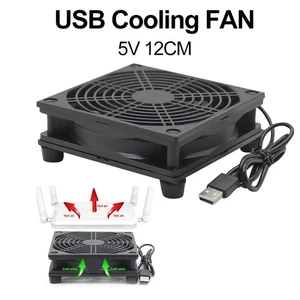 12CM 5V USB POWER SUPPLY TV SET-TOP BOX ROUTER RADIATOR COOLER AIR COOLING FAN - Afbeelding 1 van 11