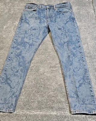Levis 512 Jeans Mens 36x30  Blue Acid Wash Slim Taper Mid Rise Denim Adult  - Image 1 of 4