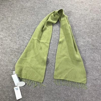 Bufanda Portolano para mujer verde 100 % cachemir con cuentas ligera suave flecos nueva Foto 1 de 4