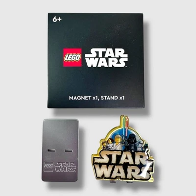 ⭐ LEGO 5008948 Star Wars Logo Magnet with Metal Stand • Insiders Reward • New - Image 1 of 4