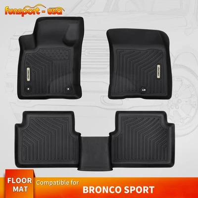 3D Floor Mats for Ford Bronco Sport 4 Door 2021-2025 TPE All Weather Floor Liner Foto 1 de 4