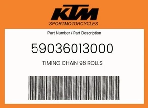 KTM Genuine Timing Chain 96 Rolls - 59036013000 - Picture 1 of 4