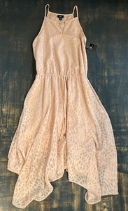 New w/ Tags!! Midi Hi Low Pink Lace Dress Flowing Princess Size Small - Picture 1 of 10