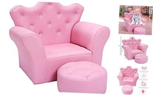 Kids Sofa, Children Upholstered Sofa with 23 x 16 x 19 inch (L x W x H) Pink - Picture 1 of 7