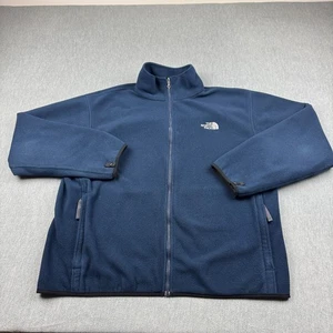 The North Face Jacket Mens XL Blue Full Zip Fleece Mock Neck Coat Outdoors - Picture 1 of 12