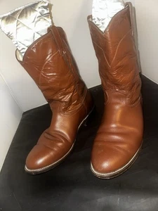 Cowtown Herren Cowboy Western Roper Stiefel Braun Leder Größe 13 EE - Bild 1 von 13