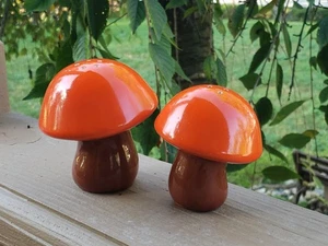 Shaker sale e pepe funghi vintage retrò MCM marrone arancione *LEGGI - Foto 1 di 14