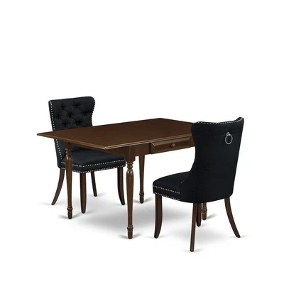 3 Piece Dining Table Set Consists of a Rectangle Kitchen Table with Dropleaf - Image 1 of 4