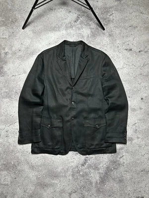 Vintage Polo Ralph Lauren Sport Coat Mens 44R Black Linen Blazer Quiet Luxury - Image 1 of 4