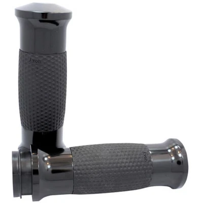 Avon Air Gel Grips - Flame with Cable Throttle - Black Anodized Motorcycle - Image 1 of 4